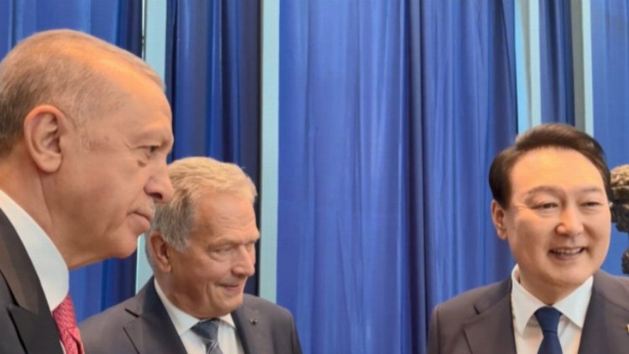 Cumhurbaşkanı Erdoğan, Finlandiya ve Güney Koreli mevkidaşlarıyla sohbet etti