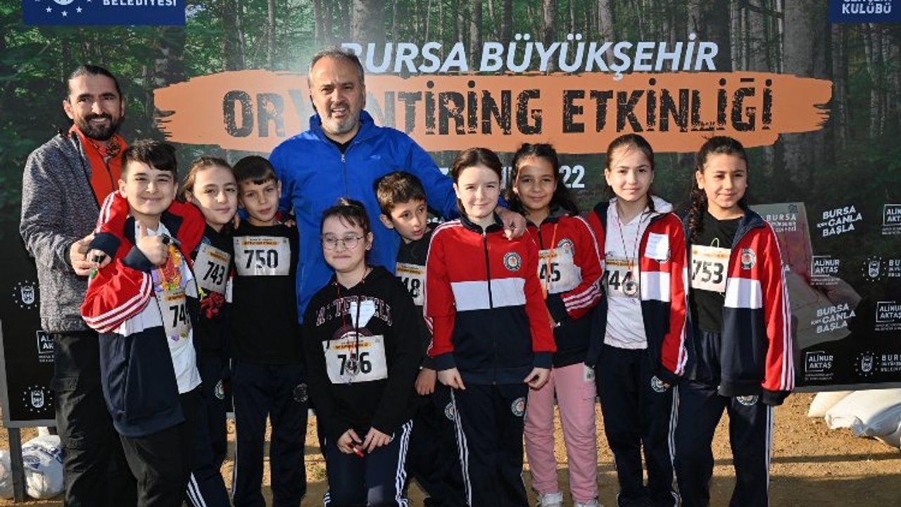 Bursa'da oryantiringte zamana karşı yarıştılar