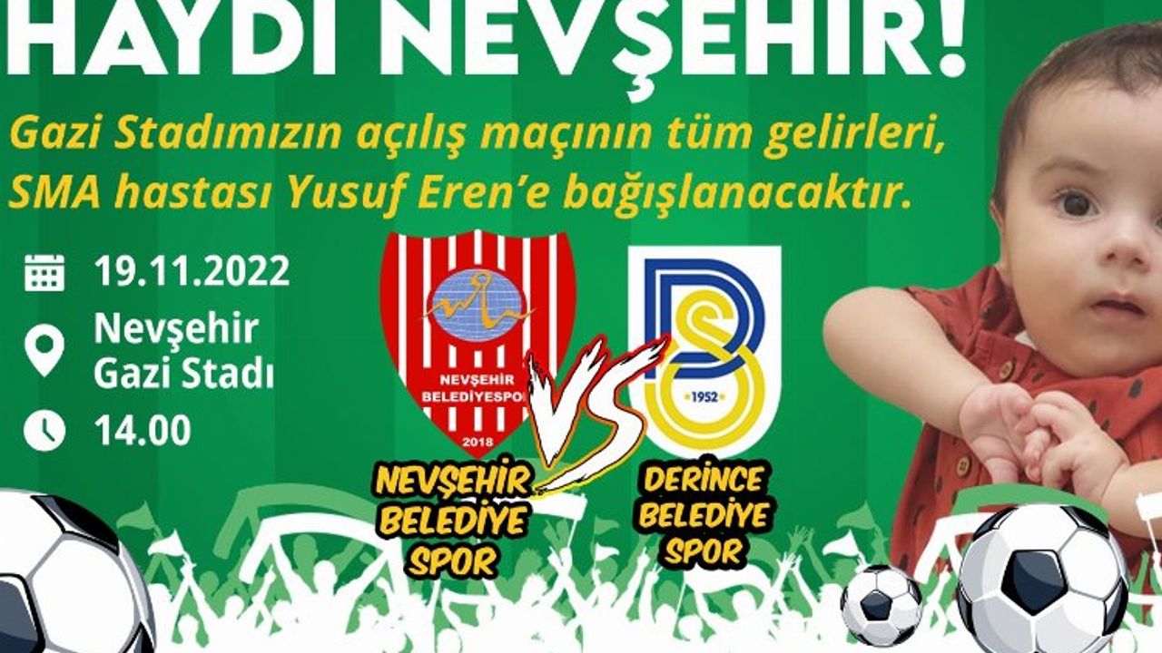 Nevşehir Belediyespor'dan SMA'lı Yusuf'a destek