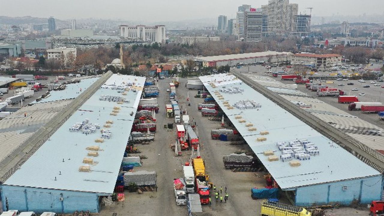 Ankara'da hal çatısı yenileniyor