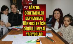 Ağrı'da Öğretmenler depremzede öğrenciler için gönüllü mesai yapıyorlar