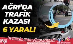 Ağrı'da 2 hafif ticari aracın çarpıştığı kazada 6 kişi yaralandı