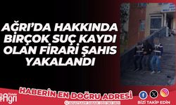 Ağrı’da hakkında birçok suç kaydı olan şahıs yakalandı