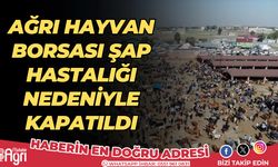 Ağrı Hayvan Borsası şap hastalığı nedeniyle kapatıldı