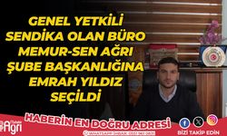 GENEL YETKİLİ SENDİKA OLAN BÜRO MEMUR-SEN AĞRI ŞUBE BAŞKANLIĞINA EMRAH YILDIZ SEÇİLDİ