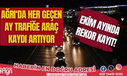 Ağrı’da Ekim ayında trafiğe kayıtlı araç sayısı rekor