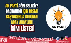 AK Parti'den Ağrı belediye başkanlığı aday adayların isim listesi