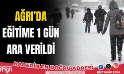 Ağrı'da olumsuz hava koşulları nedeniyle eğitime 1 gün ara verildi