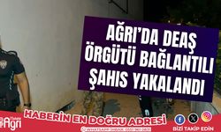 Ağrı'da DEAŞ Örgütü bağlantılı 1 kişi yakalandı