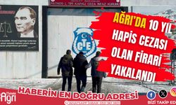 Ağrı'da 10 yıl hapis cezası olan firari yakalandı