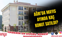 Ağrıda mayıs ayında kaç konut satıldı? İşte rakamlar