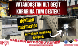 Ağrı’da alt geçitin kapatılmasına vatandaştan tam destek