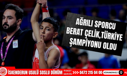 Ağrılı sporcu Berat Çelik, Türkiye şampiyonu oldu