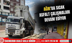 Ağrı'da sıcak asfalt çalışmaları devam ediyor