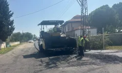 Keşan- Enez yolunda yol yapım çalışması