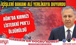 Ağrı'da Kırmızı Listedeki PKK' lı Öldürüldü