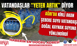 Ağrı'da musluklardan çamurlu su akmasına vatandaşlar tepki gösterdi