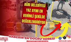 Ağrı belediyesi çalışmalarına durmakasızın devam ediyor