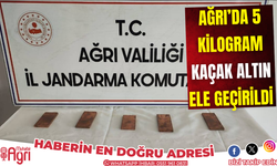 Ağrı'da 5 kilogram kaçak altın ele geçirildi