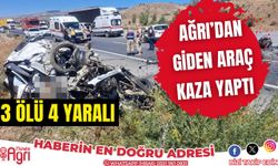 Ağrı'dan Giden Araç Kaza Yaptı: 3 Ölü, 4 Yaralı