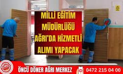 Milli eğitim ağrıda temizlik görevlisi alacak