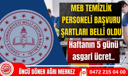 Milli eğitim temizlik personeli başvuru şartları belli oldu