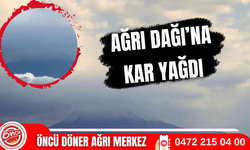 Ağrı Dağı'na kar yağdı