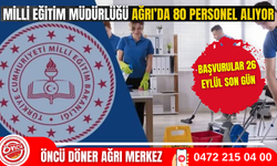 Miili eğitim ağrı'da 80 personel alıyor!