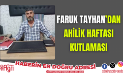 Faruk Tayhan'dan ahilik haftası kutlaması