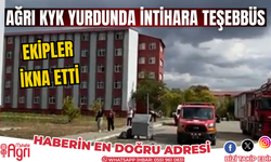 Ağrı KYK Yurdunda intihara teşebbüs!