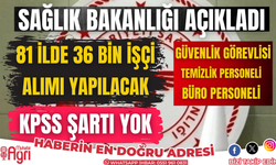 Sağlık bakanlığı işçi alımı yapacak