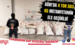 Ağrı'da 4 ton 503 kilogram metanfetamin ele geçirildi