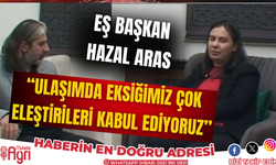 Ağrı belediye Eş Başkanı Hazal Aras”Ulaşımda eksiğimiz çok”