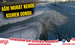 Ağrı murat nehiri kısmen dondu