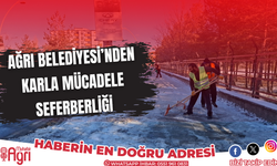 Ağrı Belediyesi'nden Karla Mücadele Seferberliği