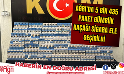 Ağrı'da 5 bin 435 paket gümrük kaçağı sigara ele geçirildi