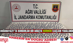 Ağrı Doğubayazıt'ta durdurulan araçta hormon ilaçları ele geçirildi