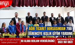 Ağrı Ticaret Borsasından 700 öğrenciye kışlık giyim yardımı