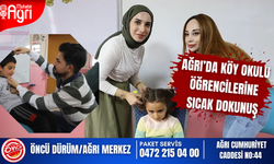 Ağrı’da köy okulu öğrencilerine sıcak bir dokunuş