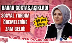 Bakan Göktaş, Açıkladı Sosyal Yardım ödemelerine zam geldi