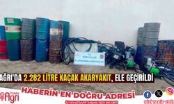 Ağrı'da 2.282 litre Kaçak Akaryakıt, ele Geçirildi