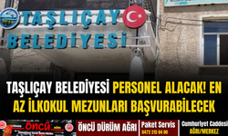 Taşlıçay belediyesi personel alıyor!