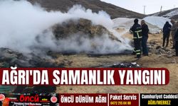 Ağrı’da Saman Yangını Korkuttu: İtfaiye Ekipleri Zamanında Müdahale Etti