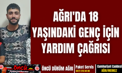 Ağrı’da 18 yaşındaki genç için yardım çağrısı