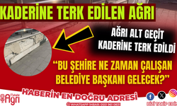 Ağrı alt geçit kaderine terk edildi