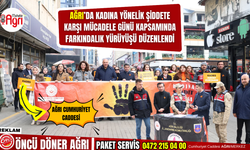 Ağrı'da Kadına Yönelik Şiddete Karşı Mücadele Günü kapsamında farkındalık yürüyüşü düzenlendi