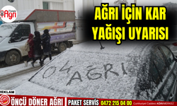 Ağrı için kar yağışı uyarısı yapıldı