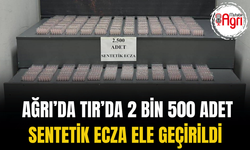 Ağrı’da TIR’da 2 Bin 500 Adet Sentetik Ecza Ele Geçirildi