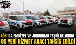 Ağrı’da Emniyet ve Jandarma teşkilatlarına yeni araçlar tahsis edildi