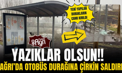 Ağrı’da Otobüs Durağına Çirkin Saldırı!